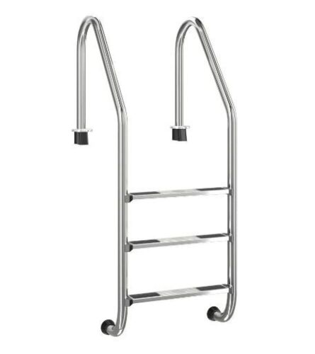 Stainless Steel Ladder 3 Step Swimming Pool Handrail - Lot 360