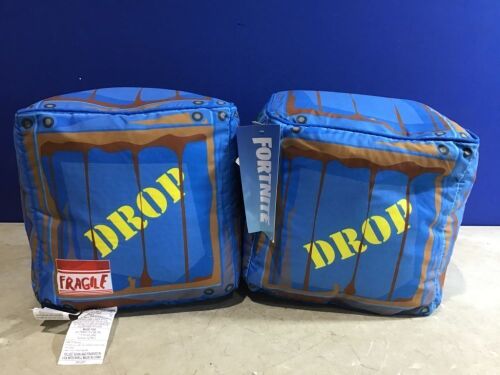 Case of (2) Fortnite Loot Drop Box Pouf Cushion 12" x 12"  - Lot 385