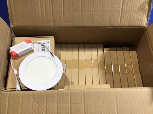 Case of (24) 5" Round LED Panel Lights  - Lot 416