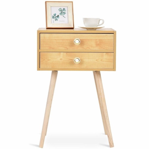 Mid Century Modern 2 Drawers Nightstand - Lot 470