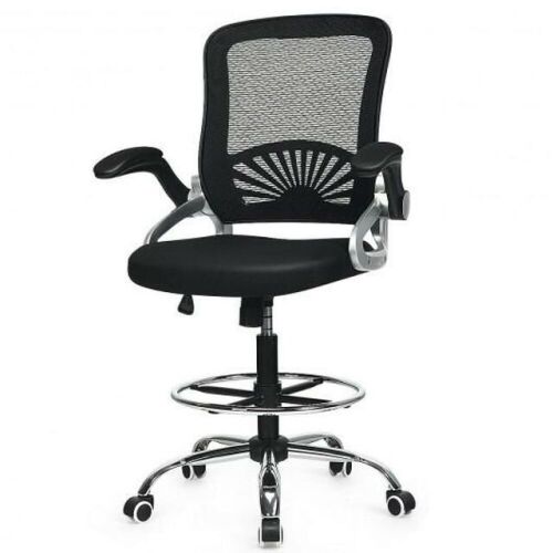 Adjustable Height Flip-Up Mesh Drafting Chair - Lot 487