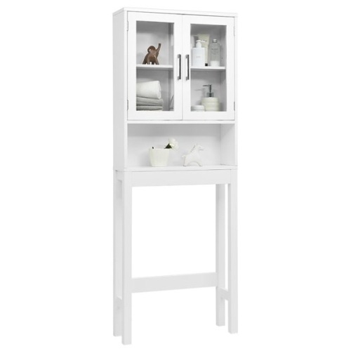 Over the Toilet Storage Cabinet Space Saver w/Tempered Glass Door - Lot 541