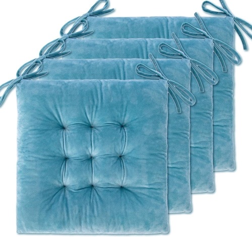 Wonder Miracle 4 Pack Chair Pads 16"×16", Light Blue - Lot 543
