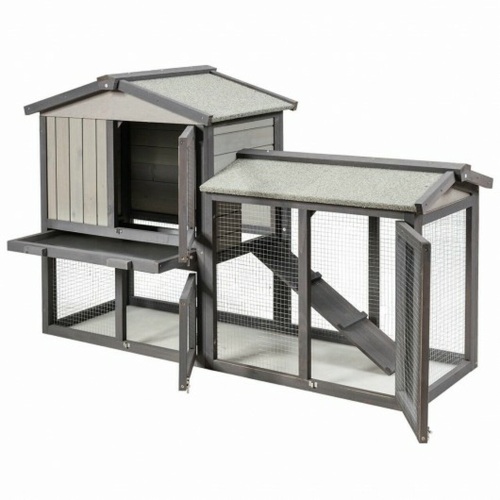 58" Weatherproof Wooden Rabbit Hutch - Lot 592