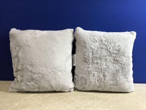 Case of (2) Faux Rabbit Fur Throw Pillow 18" x 18"  - Lot 634