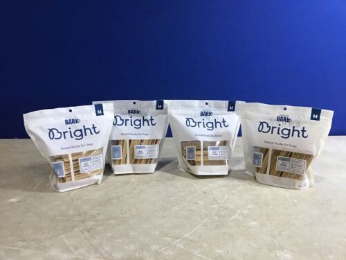Case of (4) BARK Bright Chicken Dental Sticks Dog Treats - 30ct - Lot 655