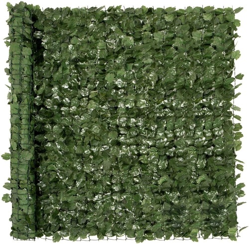 Outdoor Garden 94x59-inch Artificial Faux Ivy Hedge Leaf and Vine Privacy Fence Wall Screen - Lot 679