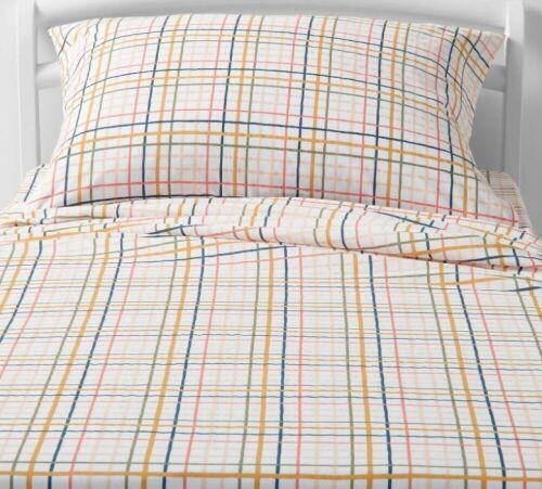 Plaid Print Cotton Sheet Set, Full - Lot 689