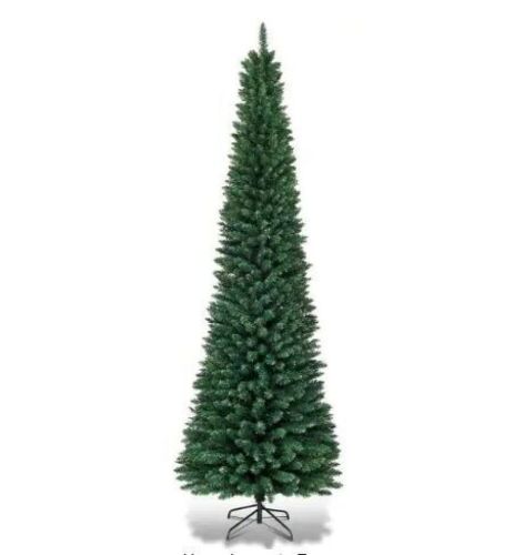 8 ft. Unlit Pencil Artificial Christmas Tree with Stand  - Lot 703
