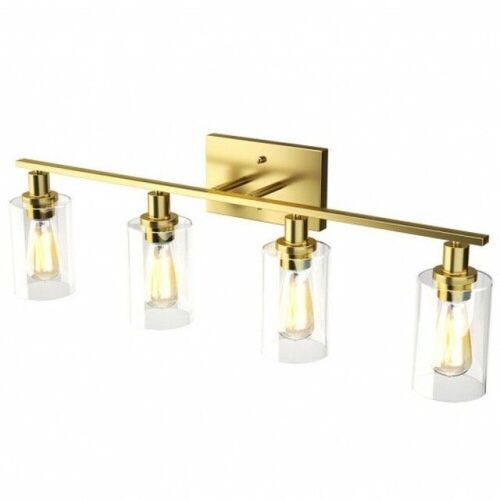 4-Light Wall Sconce With Clear Glass Shades - Lot 704