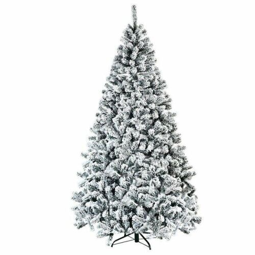 7.5 Ft Snow Flocked Hinged Artificial Christmas Tree - Lot 779