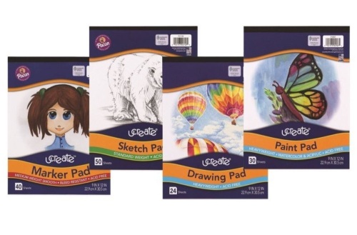 Case of (6) Ucreate 4pk 9"x12" Art Pad Bundles - Lot 1181