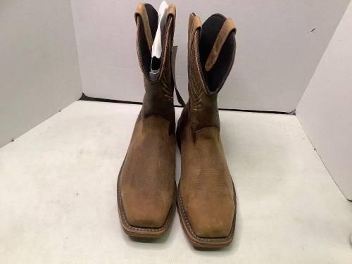 MEN'S 11-INCH WATERPROOF LEATHER SAFETY TOE PULL-ON BOOT, 10.5, Ecommerce Return - Lot 329
