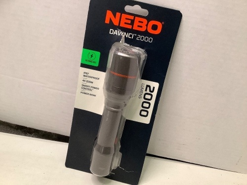 Nebo Davinci 2000 Rechargeable Flashlight, Ecommerce Return - Lot 465