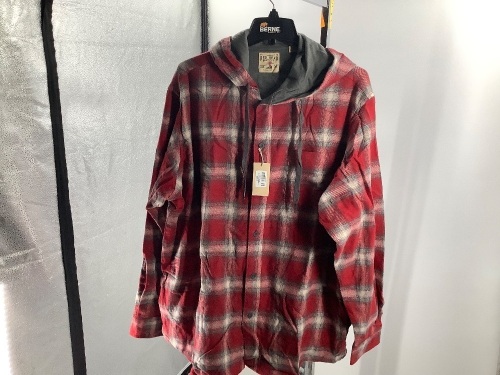 Red Head Hooded Flannel, Men's XL, Appears New - Lot 522a