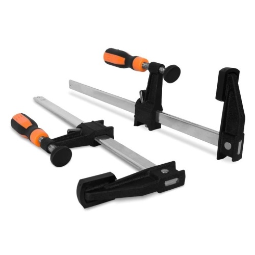 Quick-Adjust 6-Inch Steel Bar Clamps with 2.5-Inch Throat and Micro-Adjustment Handle, Two Pack - Lot 73