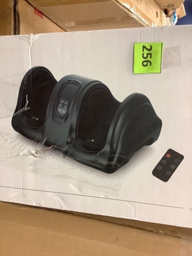 Therapeutic Foot Massager w/ High Intensity Rollers, Remote, 3 Modes - Lot 256