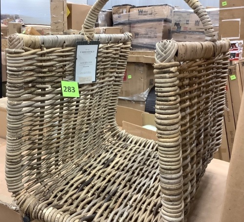 Woven Firewood Log Holder w/ Carry Handle - Lot 283