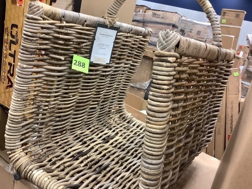 Woven Firewood Log Holder w/ Carry Handle - Lot 288