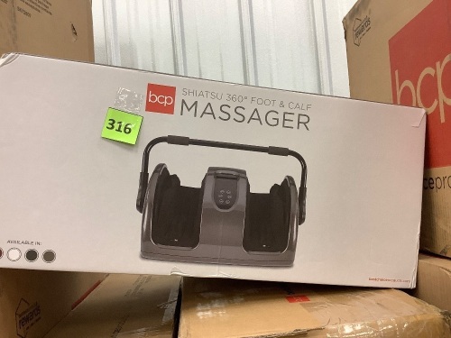 Therapeutic Foot Massager w/ High Intensity Rollers, Remote, 3 Modes - Lot 316