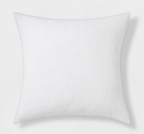 Euro Washed Waffle Weave Throw Pillow - Lot 410