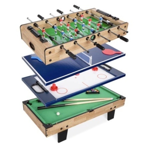 4-in-1 Multi Game Table Set w/ Air Hockey, Table Tennis, Billiards, & Foosball - Lot 463