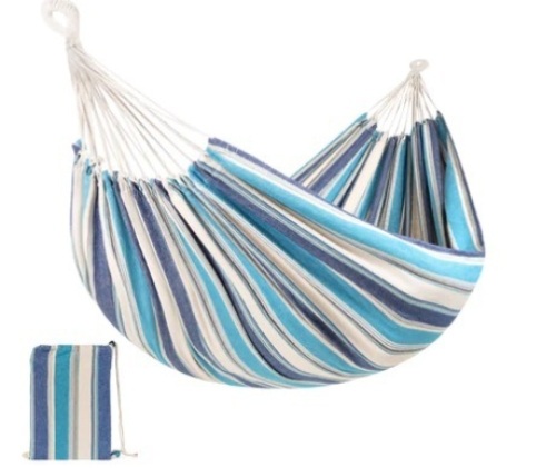2-Person Brazilian-Style Double Hammock w/ Portable Carrying Bag, Color May Vary From Photo - Lot 480