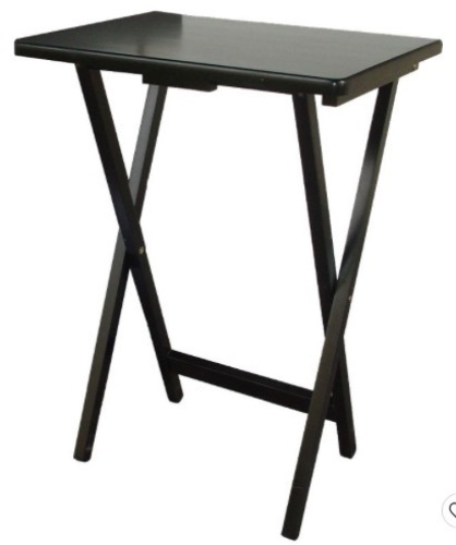 PDG Personal TV Tray, All Wood, Black - Lot 494