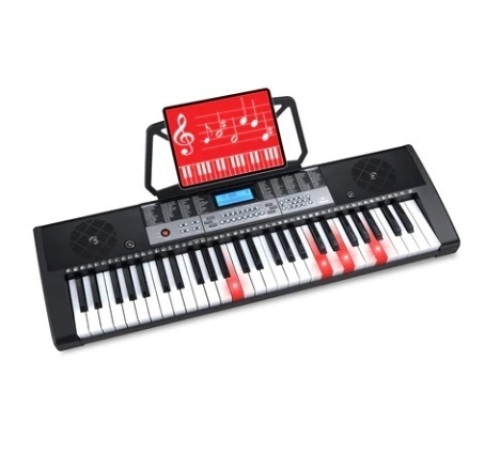 54-Key Beginners Electronic Keyboard Piano Set w/ Lighted Keys & LCD Screen - Lot 533