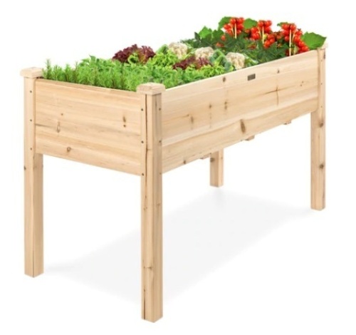 Raised Garden Bed, Elevated Wood Garden Planter Stand, 48x24x30in - Lot 534