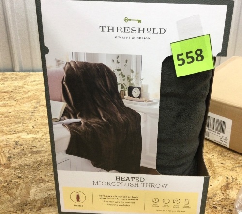Threshold Heated Microplush Throw - Lot 558