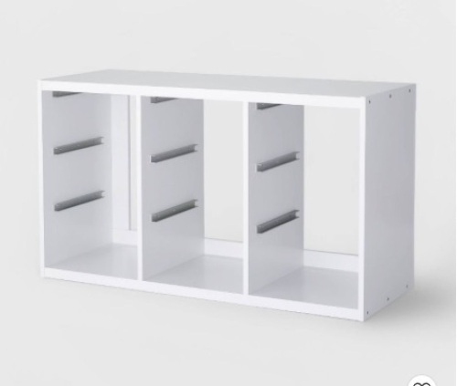 Brightroom Triple Opening Sliding Bin Cube Frame, Bins Sold Seperately, White - Lot 571