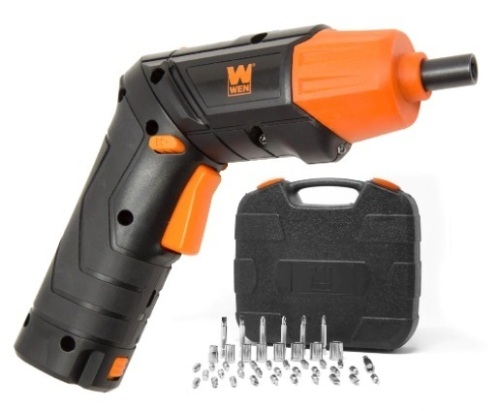 WEN 49140 4V Max Lithium Ion Rechargeable Cordless Electric Screwdriver & Flashlight w/ Carrying Case and 40+ Accessories  - Lot 572