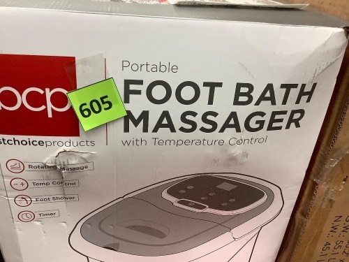 Automatic Heated Shiatsu Massage Foot Bath Spa w/ Pumice Stone - Lot 605