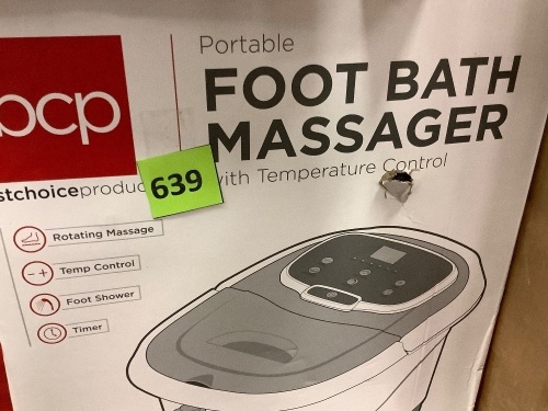 Automatic Heated Shiatsu Massage Foot Bath Spa w/ Pumice Stone - Lot 639