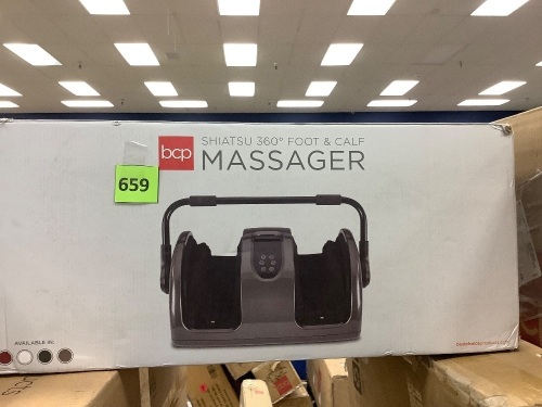 Therapeutic Foot Massager w/ High Intensity Rollers, Remote, 3 Modes - Lot 659