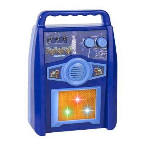 Kids Electric Amplifier & Microphone w/ 6 Demo Songs, (Missing Guitar & Stand), Blue - Lot 749