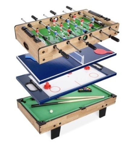 4-in-1 Multi Game Table Set w/ Air Hockey, Table Tennis, Billiards, & Foosball - Lot 751
