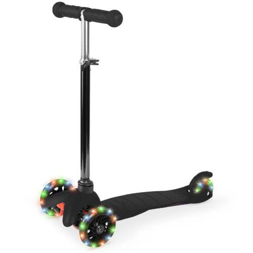 Kids Mini Kick Scooter Toy w/ Colorful Light-Up Wheels, Adjustable T-Bar - Lot 2247