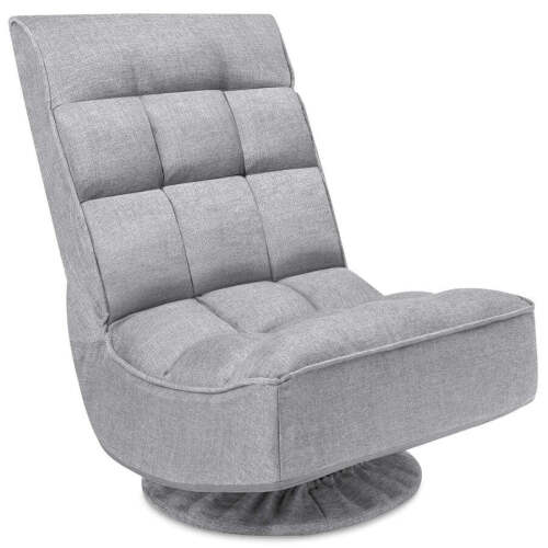 Folding Floor Gaming Chair w/ 360-Degree Swivel, 4 Adjustable Positions - Lot 2772