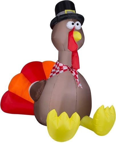 Gemmy Turkey 6 Foot Lighted Airblown Inflatable - Lot 2840