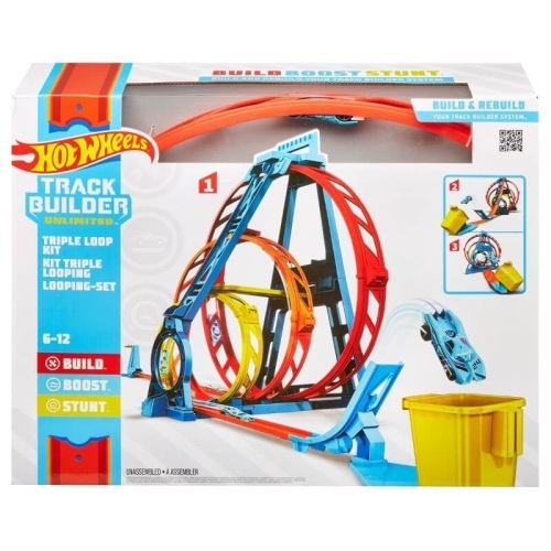 Hot Wheels Track Builder Unlimited Triple Loop Kit - Lot 2868