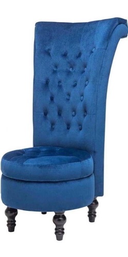 High Back Velvet Upholstered Tufted Chair - Lot 2917