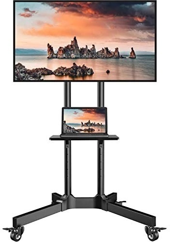 Perlesmith Mobile TV Cart w/ Wheels, Tray for 32-85 Inch LCD/LED Monitor - Lot 2936
