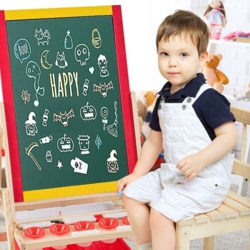 Flip-Over Double- Sided Kids Art Easel - Lot 2947