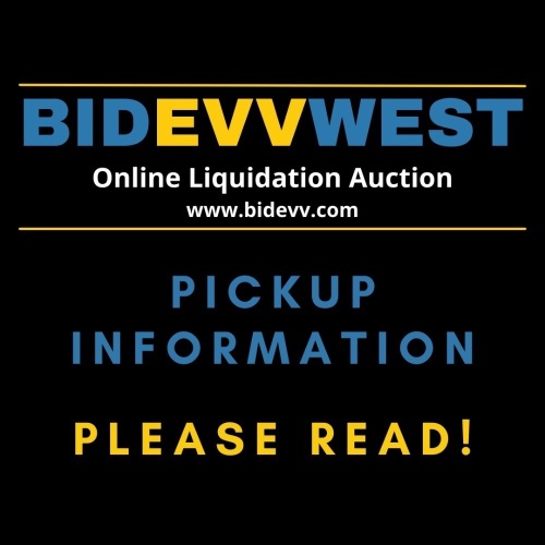 PICKUP INFORMATION FOR BIDEVV WEST LOCATION - PLEASE READ!