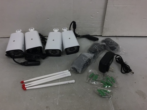 Lot of (4) Security Cameras, No Box, Powers Up, E-Comm Return