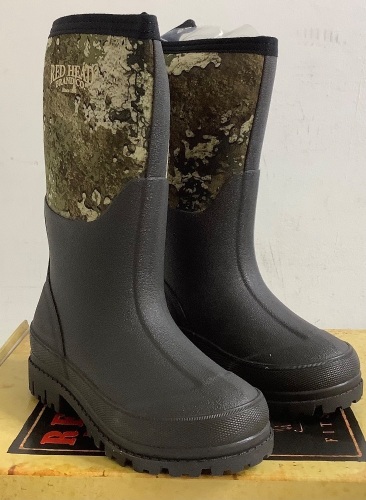 Red Head Youth Camo Utility Rubber Boots, Size Youth 13, Appears New - Lot 277