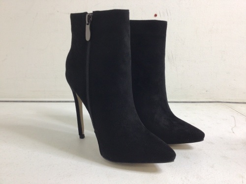 Black High Heeled Booties, Size 5.5, Appears New - Lot 593