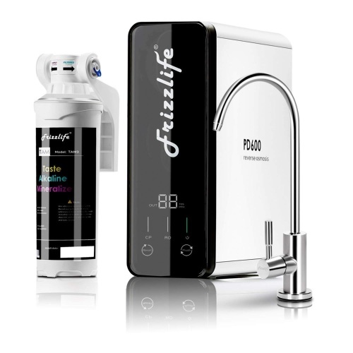 Frizzlife Reverse Osmosis Water Filtration System, 600 GPD High Flow, Tankless, 1.5:1 Drain Ratio, PD600-TAM3 - Appears New   - Lot 72
